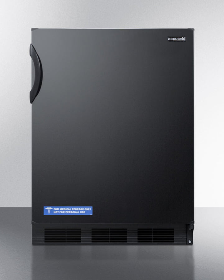 Summit AL652B Freestanding Ada Compliant Refrigerator-Freezer For General Purpose Use, With Dual Evaporator Cooling, Cycle Defrost, And Black Exterior
