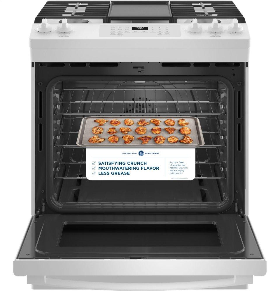 Ge Appliances JGS760DPWW Ge® 30" Slide-In Front-Control Convection Gas Range With No Preheat Air Fry