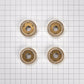 Jennair W11323068 Set Of 4 Range Brass Knob Bezels, Oven