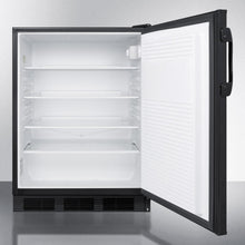 Summit FF7LBLADA Ada Compliant Commercial All-Refrigerator For Freestanding General Purpose Use, With Lock, Auto Defrost Operation And Black Exterior