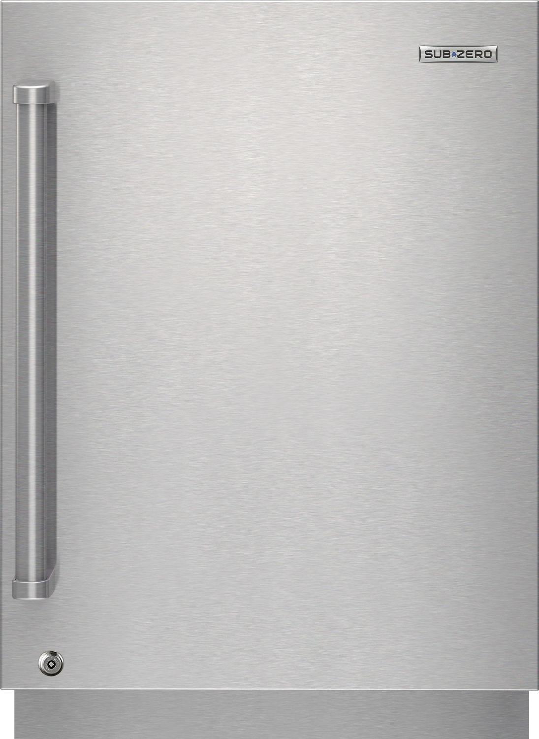 Sub-Zero 9028546 Outdoor Stainless Steel Solid Door Panel With Lock - Pro Handle, Right Hinge