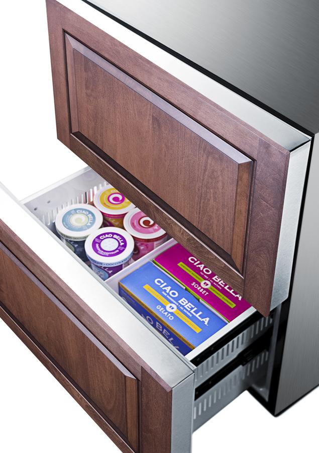 Summit SPRF2D5PNR 24" Wide Panel-Ready 2-Drawer Refrigerator-Freezer (Panel Not Included)