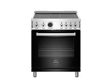 Bertazzoni PROF304INSNET 30 Inch Induction Range, 4 Heating Zones, Electric Self-Clean Oven Nero