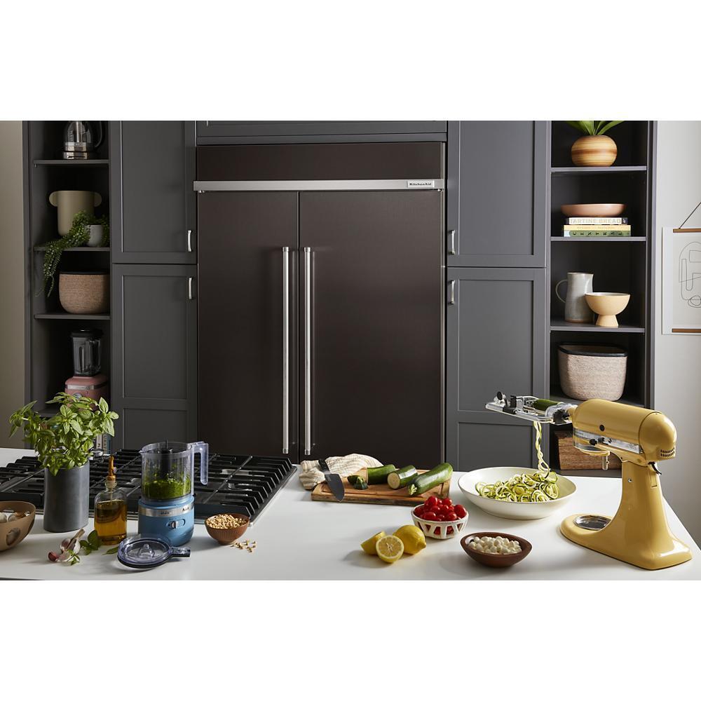 Kitchenaid KBSN708MBS 30 Cu. Ft. 48" Built-In Side-By-Side Refrigerator With Printshield™ Finish
