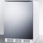 Summit FF61SSHHADA Ada Compliant Freestanding All-Refrigerator For Residential Use, Auto Defrost With White Cabinet, Stainless Steel Wrapped Door, And Horizontal Handle