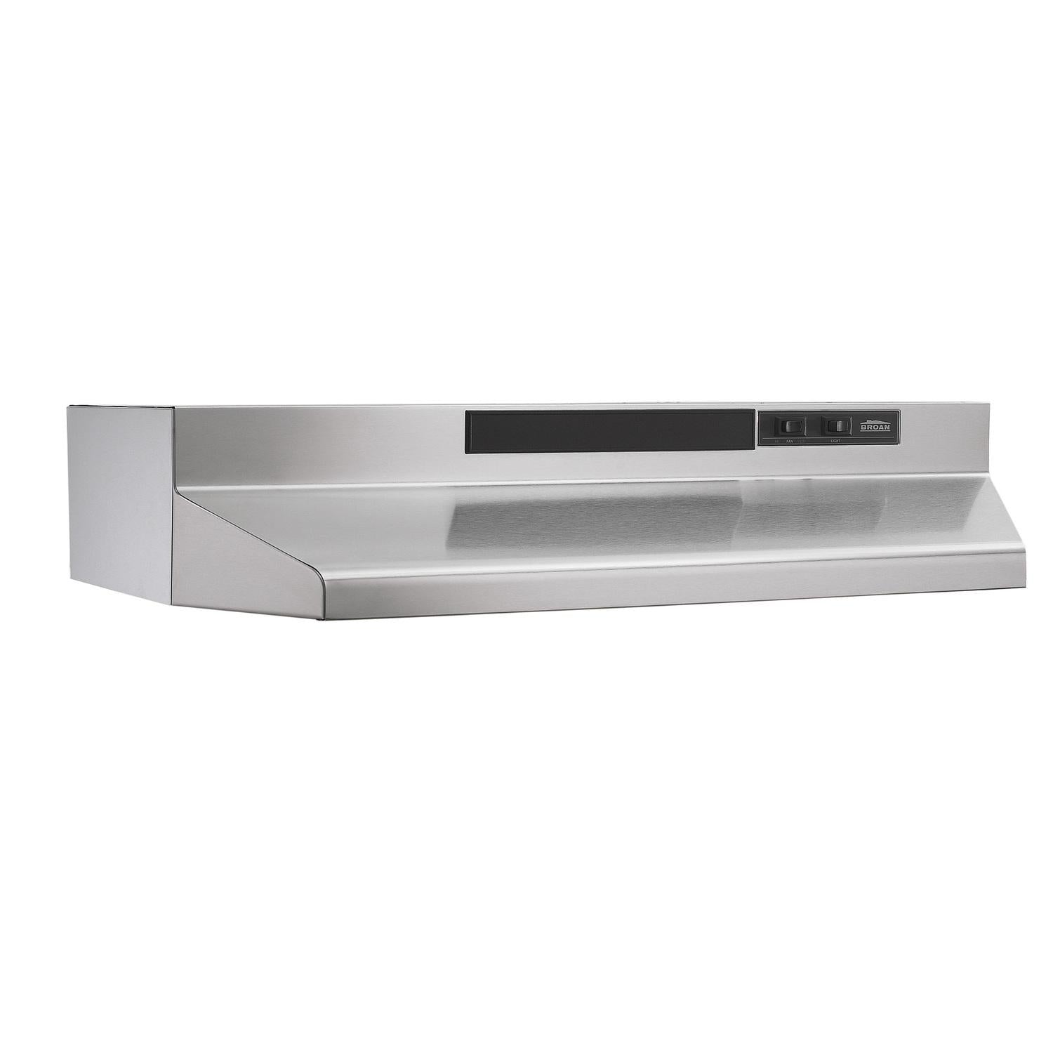 Broan F403604 Broan® 36-Inch Convertible Under-Cabinet Range Hood, 230 Max Blower Cfm, Stainless Steel