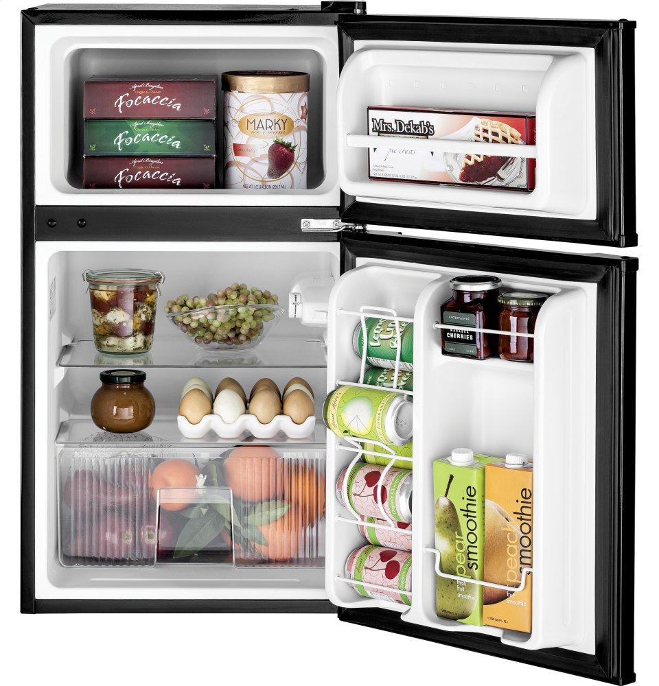 Ge Appliances GDE03GGKBB Ge® Double-Door Compact Refrigerator