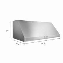 Kitchenaid KVWC908KSS 48'' 585 Or 1170 Cfm Motor Class Commercial-Style Wall-Mount Canopy Range Hood - Stainless Steel