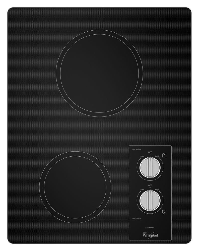 Whirlpool W5CE1522FB 15-Inch Electric Cooktop With Easy Wipe Ceramic Glass