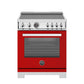 Bertazzoni PRO304IFEPROT 30 Inch Induction Range, 4 Heating Zones, Electric Self-Clean Oven Rosso