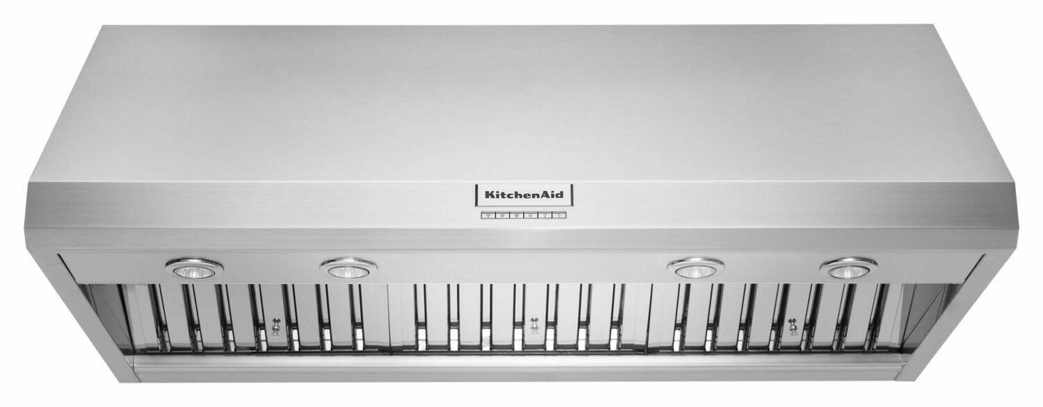 Kitchenaid KVWC908KSS 48'' 585 Or 1170 Cfm Motor Class Commercial-Style Wall-Mount Canopy Range Hood - Stainless Steel