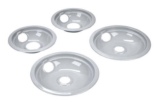Maytag W10291024 Round Electric Range Burner Drip Bowls - Gray