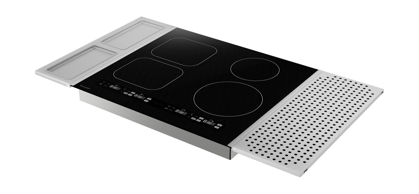 Sharp SCH2443GB Sharp 24 In. Induction Cooktop With Side Accessories