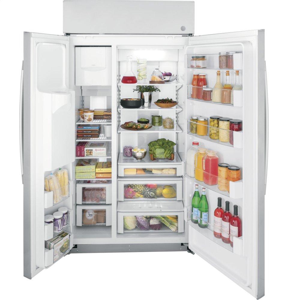 Ge Appliances PSB42YSNSS Ge Profile™ Series 42" Smart Built-In Side-By-Side Refrigerator With Dispenser
