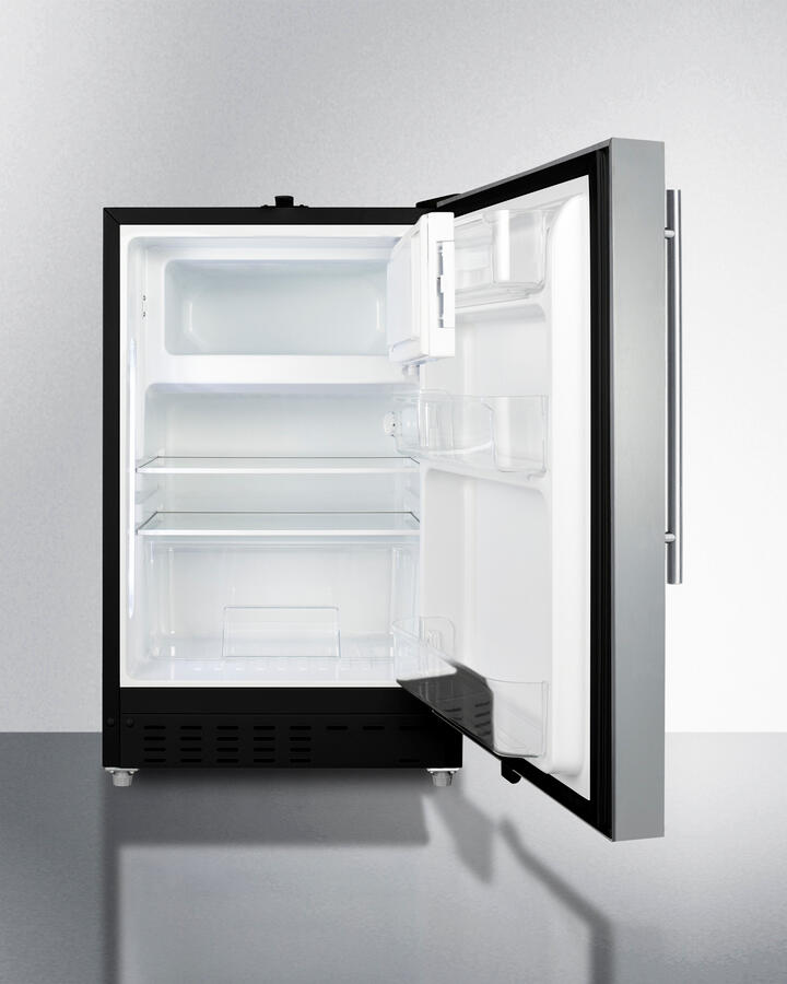 Summit ALRF49BCSSHV 20" Wide Built-In Refrigerator-Freezer, Ada Compliant