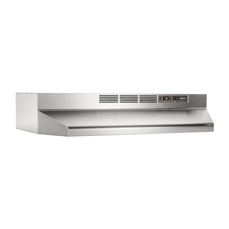 Broan 413004 30" Ductless Under-Cabinet Range Hood With Light In Stainless Steel