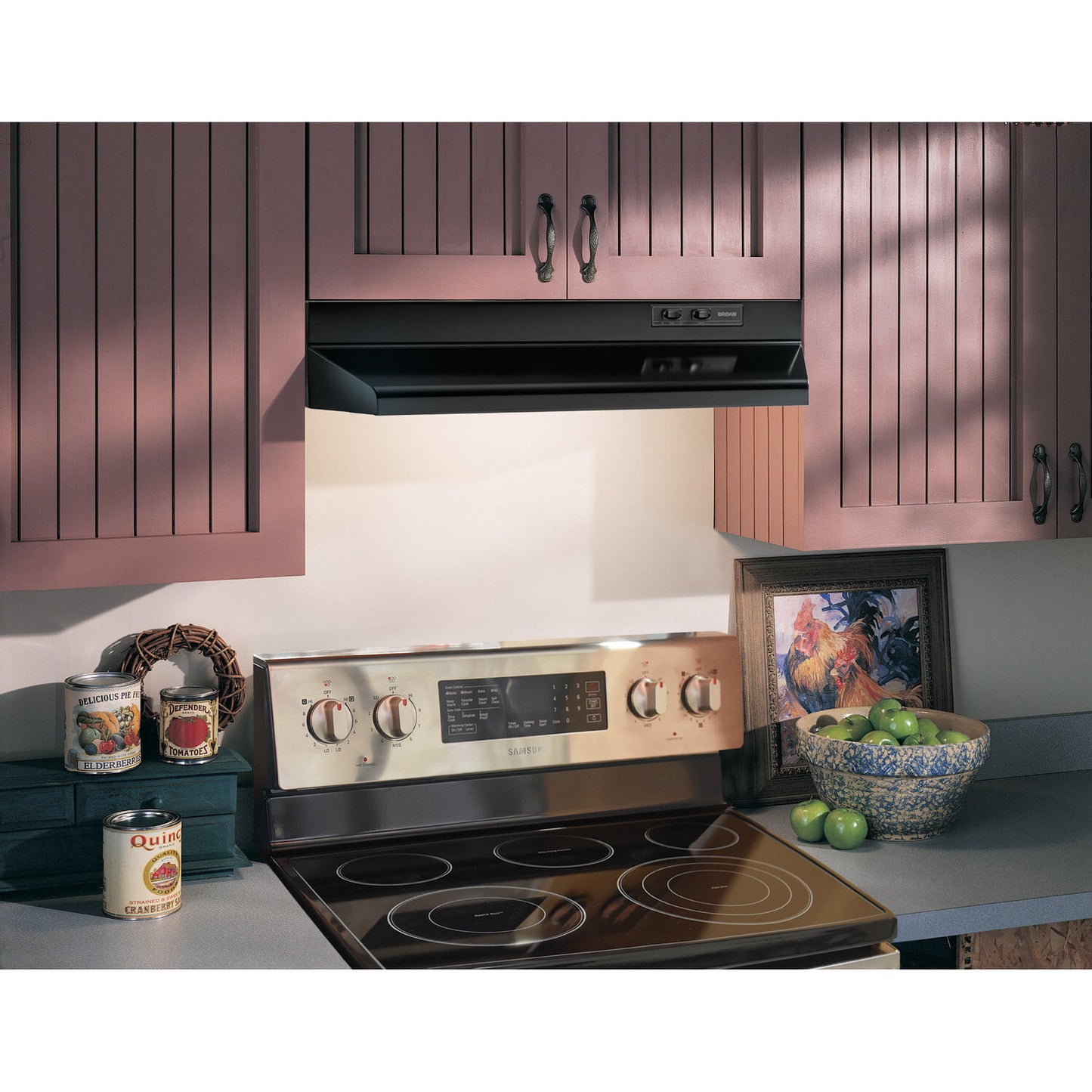 Broan BUEZ030BL Broan® 30-Inch Ducted Under-Cabinet Range Hood W/ Easy Install System, 160 Cfm, Black