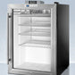 Summit SCR312LNZ Commercially Approved Compact Nutrition Center Series Glass Door All-Refrigerator With Front Lock And Digital Temperature Display