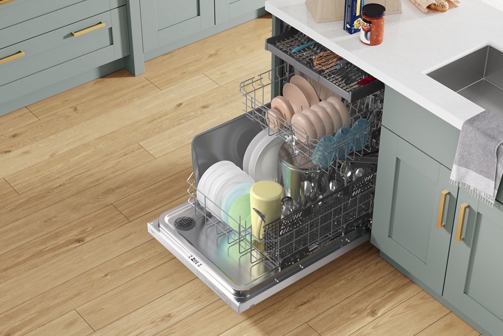 Whirlpool WDTA50SAKW Large Capacity Dishwasher With 3Rd Rack