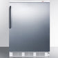Summit VT65MBISSTB Built-In Undercounter Medical All-Freezer Capable Of -25 C Operation, With Wrapped Stainless Steel Door And Towel Bar Handle