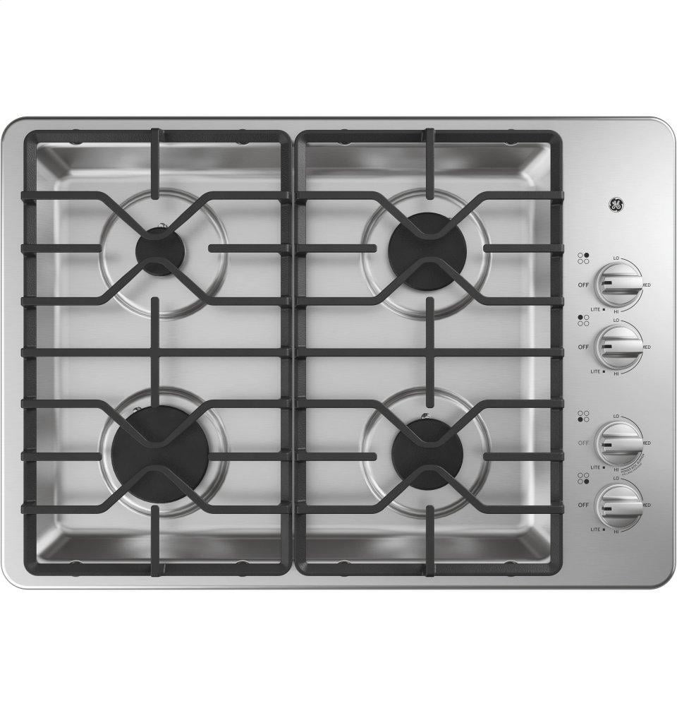 Ge Appliances JGP3030SLSS Ge® 30" Built-In Gas Cooktop With Dishwasher-Safe Grates