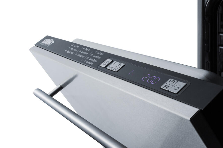 Summit DW18SS2 18" Wide Energy Star Qualified Dishwasher With Stainless Steel Or Panel-Ready Door, Made In Europe