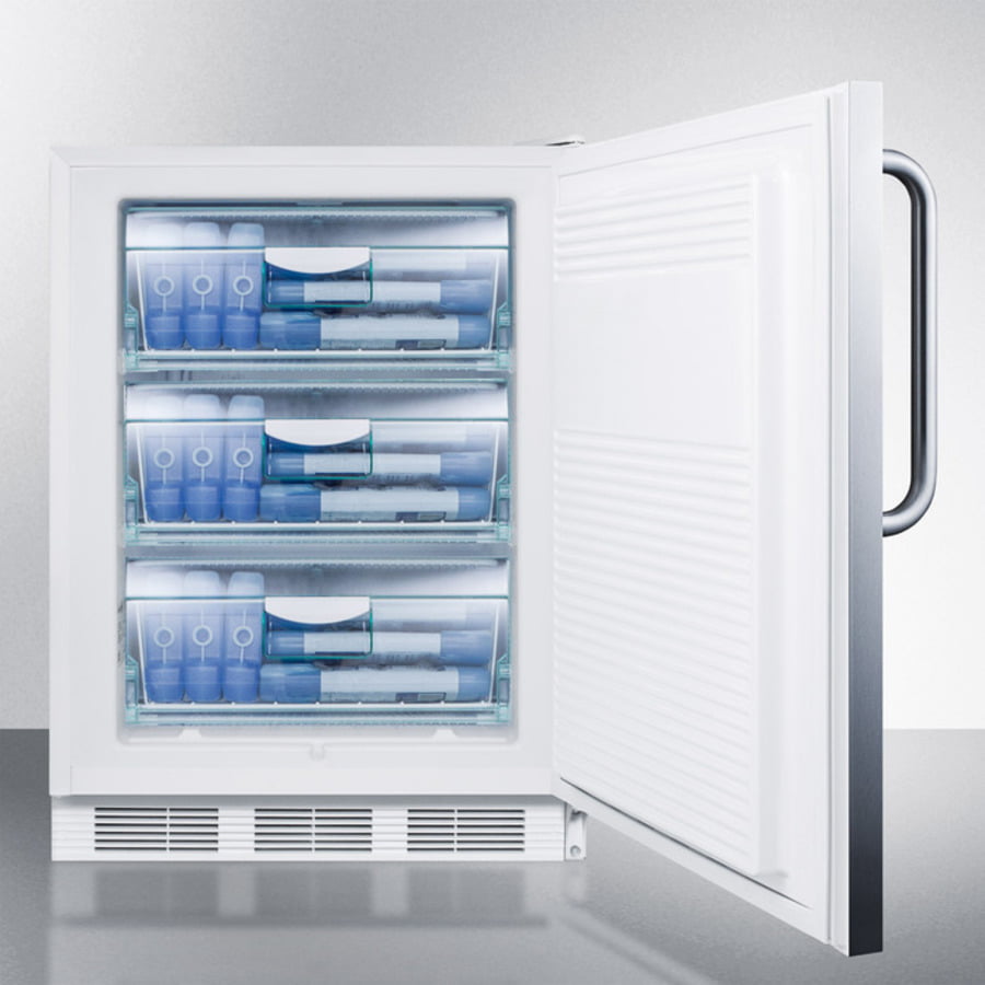 Summit VT65ML7CSS Commercial Built-In Medical All-Freezer Capable Of -25 C Operation In Complete Stainless Steel With Front Lock
