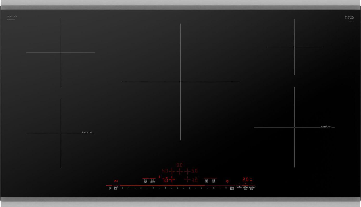 Bosch NIT8660SUC 800 Series Induction Cooktop 36'' Black, Surface Mount With Frame Nit8660Suc