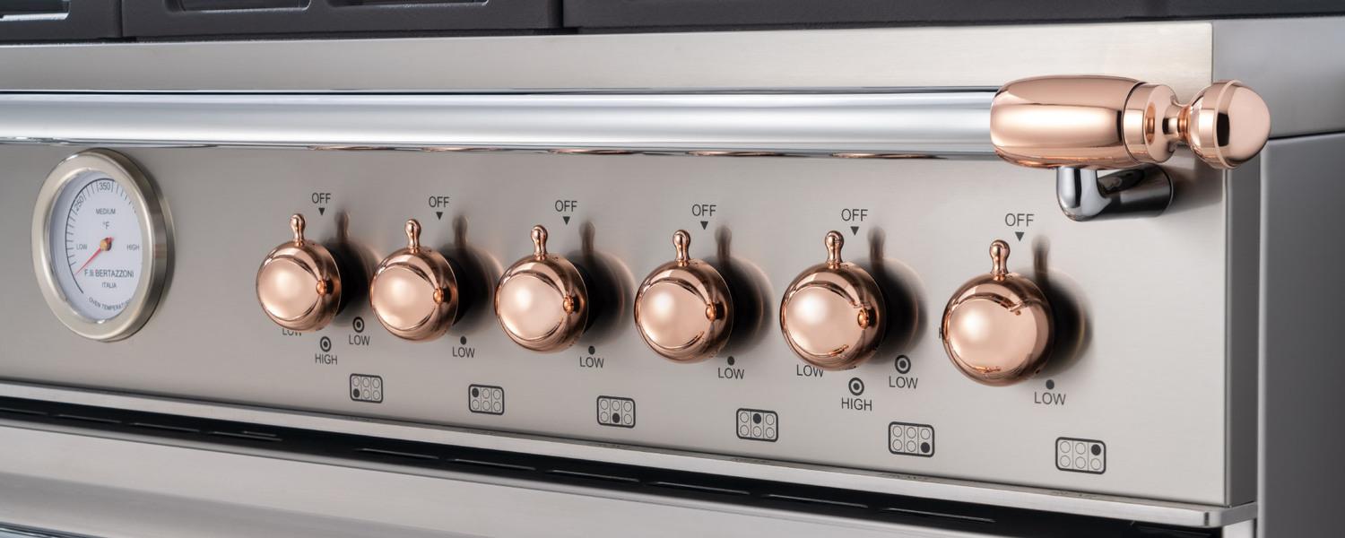 Bertazzoni DSHERTKHPC Copper Decor Knob Set For Range And Hood Copper