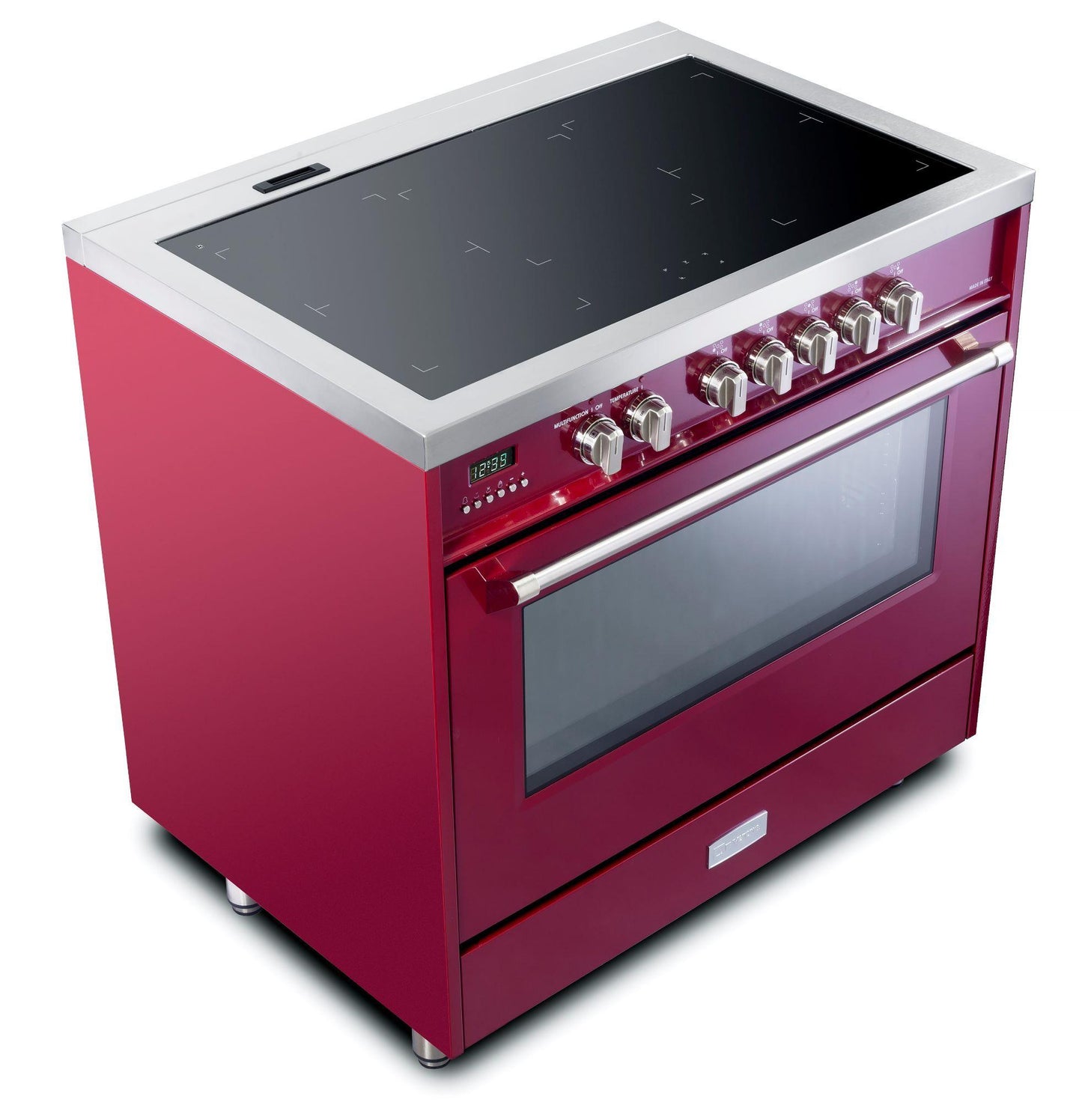 Verona VDFSIE365BU Designer 36" Induction Single Oven Range - Burgundy