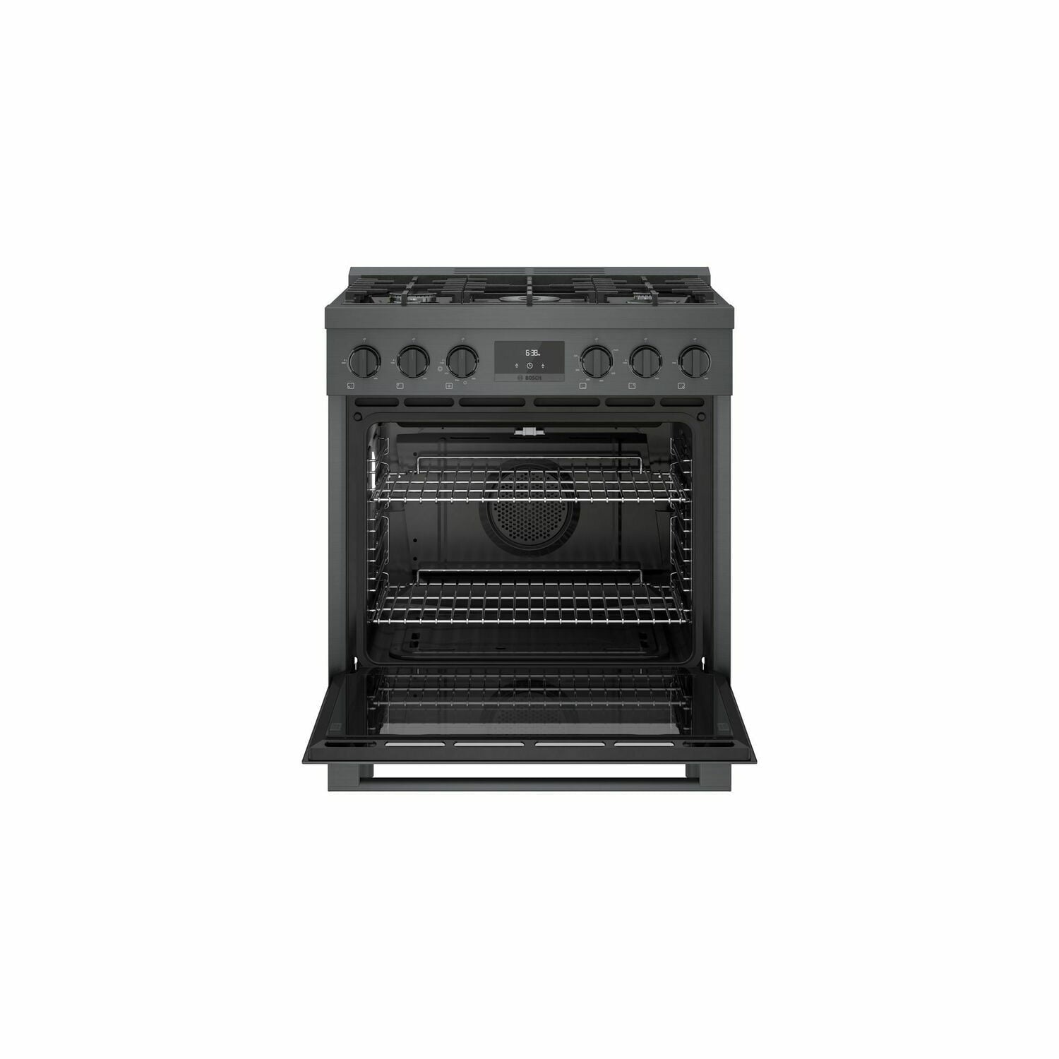 Bosch HGS8045UC 800 Series Gas Freestanding Range 30'' Black Stainless Steel Hgs8045Uc