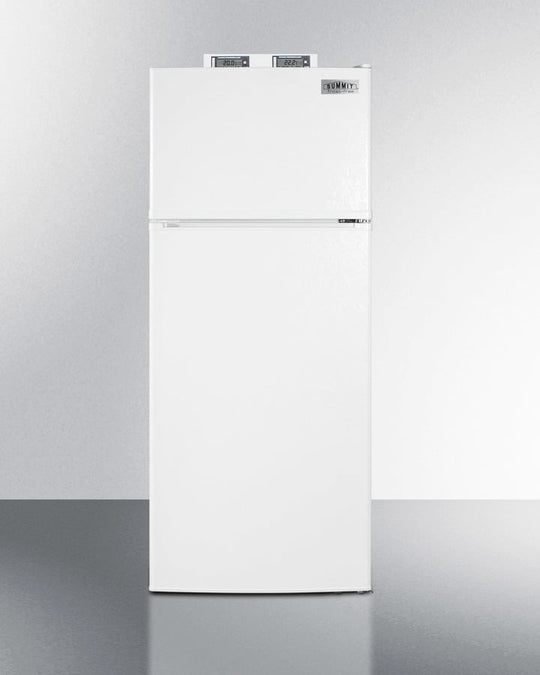 Summit BKRF1118W Frost-Free Break Room Refrigerator-Freezer In White With Nist Calibrated Alarm/Thermometers