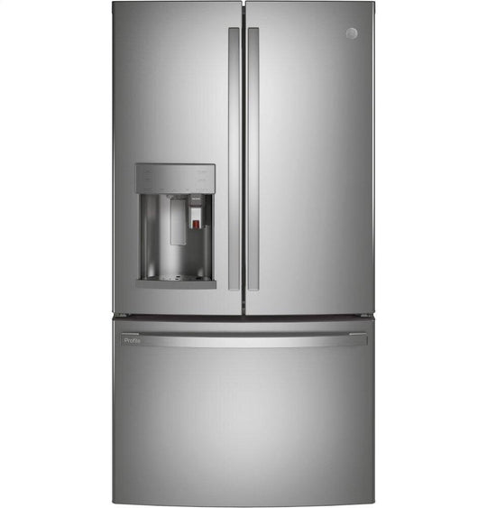 Ge Appliances PYE22PYNFS Ge Profile™ Series Energy Star® 22.1 Cu. Ft. Smart Counter-Depth Fingerprint Resistant French-Door Refrigerator With Keurig® K-Cup® Brewing System