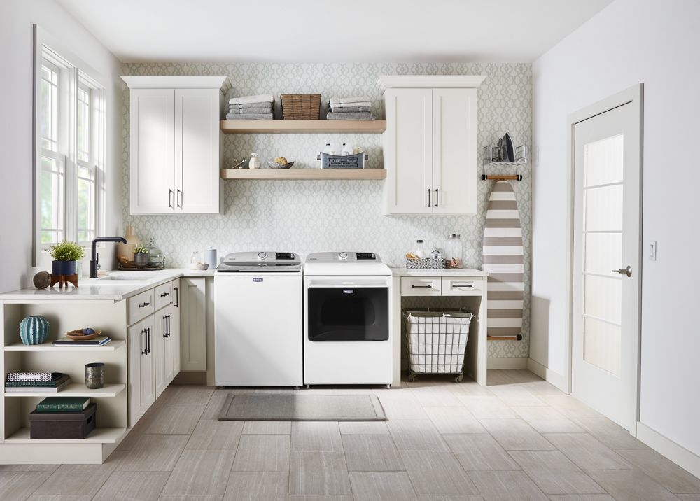 Maytag MED6230RHW Smart Capable Top Load Electric Dryer With Extra Power Button - 7.4 Cu. Ft.