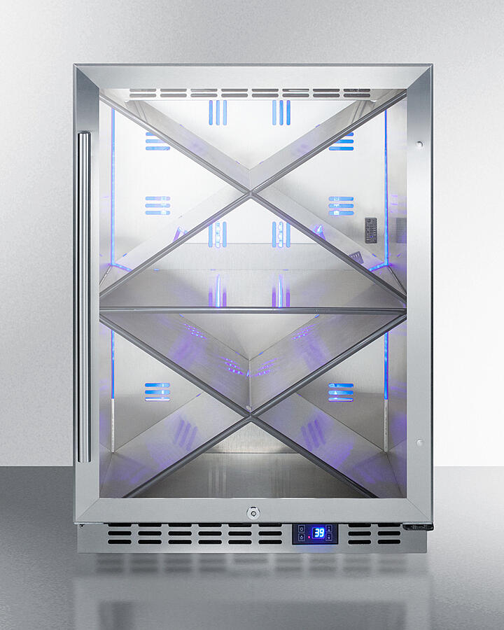 Summit SCR610BLXCSS 24" Wide Single Zone Built-In Commercial Wine Cellar