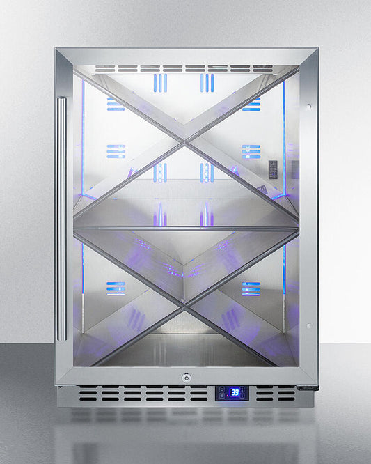 Summit SCR610BLXCSS 24" Wide Single Zone Built-In Commercial Wine Cellar