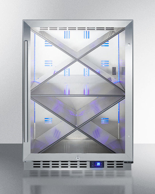 Summit SCR610BLXCSS 24" Wide Single Zone Built-In Commercial Wine Cellar