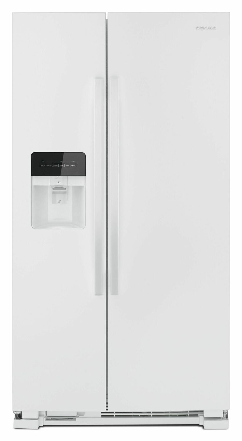 Amana ASI2175GRW 33-Inch Side-By-Side Refrigerator With Dual Pad External Ice And Water Dispenser - White