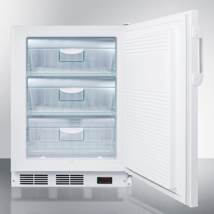 Summit VT65ML7ADA Commercial Freestanding Medical All-Freezer Capable Of -25 C Operation, With Removable Basket Drawers, Lock, And 32 Height For Ada Counters