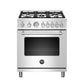 Bertazzoni MAST305DFMXE 30 Inch Dual Fuel, 5 Burners, Electric Oven Stainless Steel