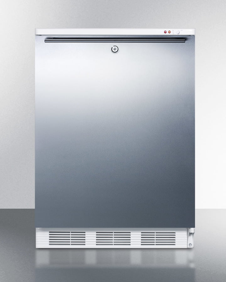 Summit VT65ML7SSHH Commercial Freestanding Medical All-Freezer Capable Of -25 C Operation, With Lock, Wrapped Stainless Steel Door And Horizontal Handle
