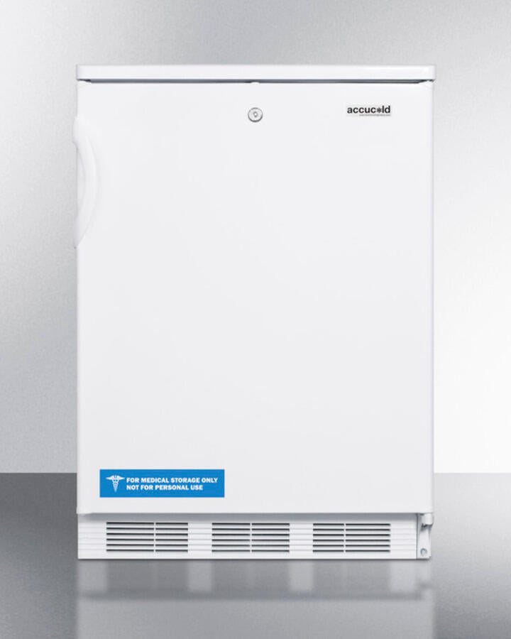 Summit FF6L7 Commercially Listed Freestanding All-Refrigerator For General Purpose Use, With Front Lock, Automatic Defrost Operation And White Exterior