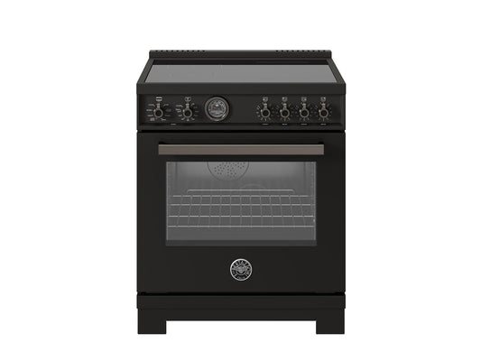Bertazzoni PRO304IFEPCAT 30 Inch Induction Range, 4 Heating Zones, Electric Self-Clean Oven Carbonio