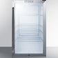 Summit SCR486LCSS Commercial Freestanding Beverage Merchandiser With Glass Door, Stainless Steel Cabinet, Front Lock, And Digital Thermostat