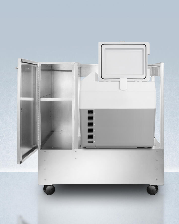 Summit SPRF36CART 304 Grade Stainless Steel Fully Assembled Rolling Cart Rpc With Sprf36 Portable 12V/24V Vaccine Cooler