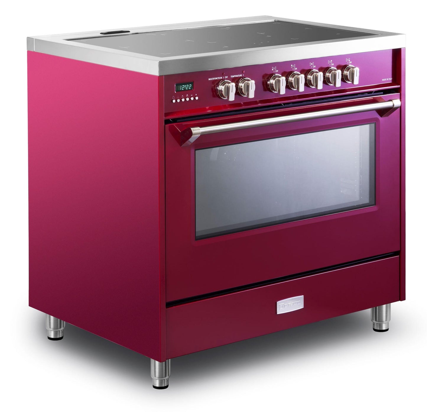 Verona VDFSIE365BU Designer 36" Induction Single Oven Range - Burgundy