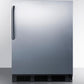 Summit CT66BCSSADA Built-In Undercounter Ada Compliant Refrigerator-Freezer For General Purpose Use, W/Dual Evaporator Cooling, Cycle Defrost, And Fully Wrapped Ss Exterior