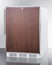 Summit FF6LBIFRADA Ada Compliant All-Refrigerator For Built-In General Purpose Use, Auto Defrost W/Lock, Ss Door Frame For Slide-In Panels, And White Cabinet