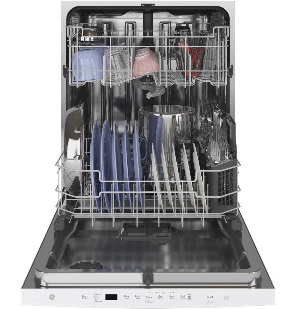 Ge Appliances GDT645SGNWW Ge® Top Control With Stainless Steel Interior Dishwasher With Sanitize Cycle & Dry Boost With Fan Assist