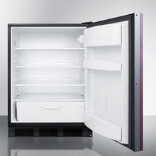 Summit FF6BBIIF Built-In Undercounter All-Refrigerator For General Purpose Use, Auto Defrost W/Integrated Door Frame For Overlay Panels And Black Cabinet